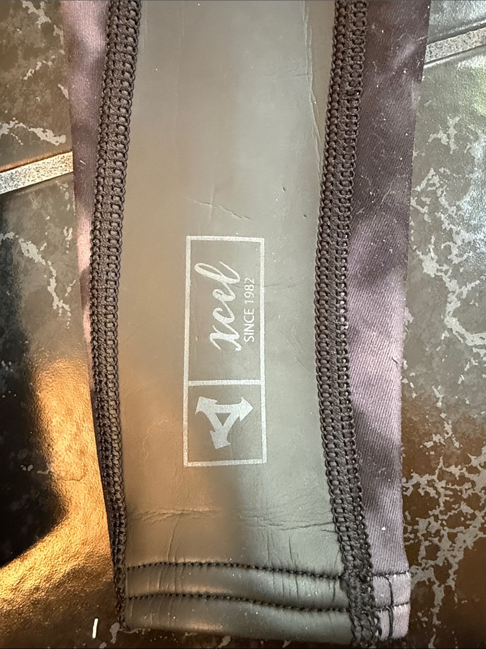 Black front zipper rash, guard top with Purple Tie-Dye Side Panels - Picture 2 of 5